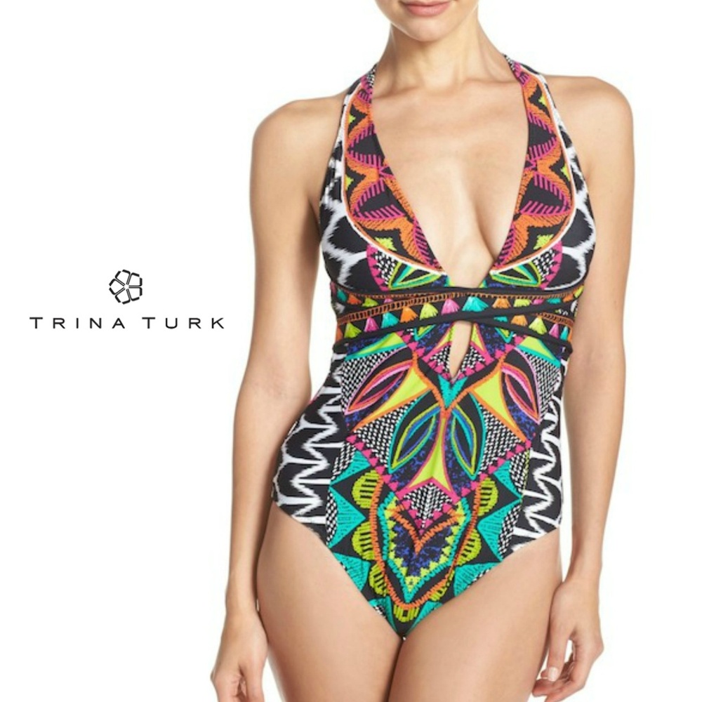 NWOT Trina Turk Africana One-Piece Swimsuit
